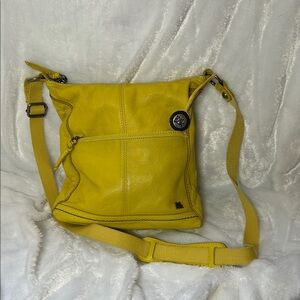 The Sak Mustard Yellow Leather Crossbody Bag